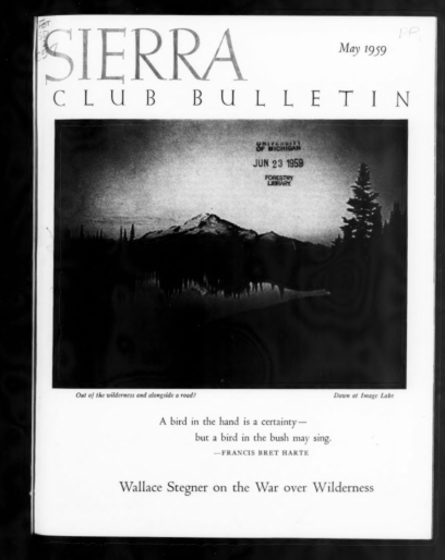Sierra Club Bulletin 1959 Vol 44 No 5 May cover